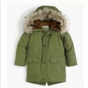 J. Crew Boys Down Fishtail Parka Jacket Coat Size 10 - Like New!